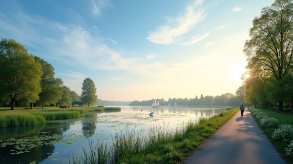 La promenade idéale au bord du lac d'Enghien-les-Bains